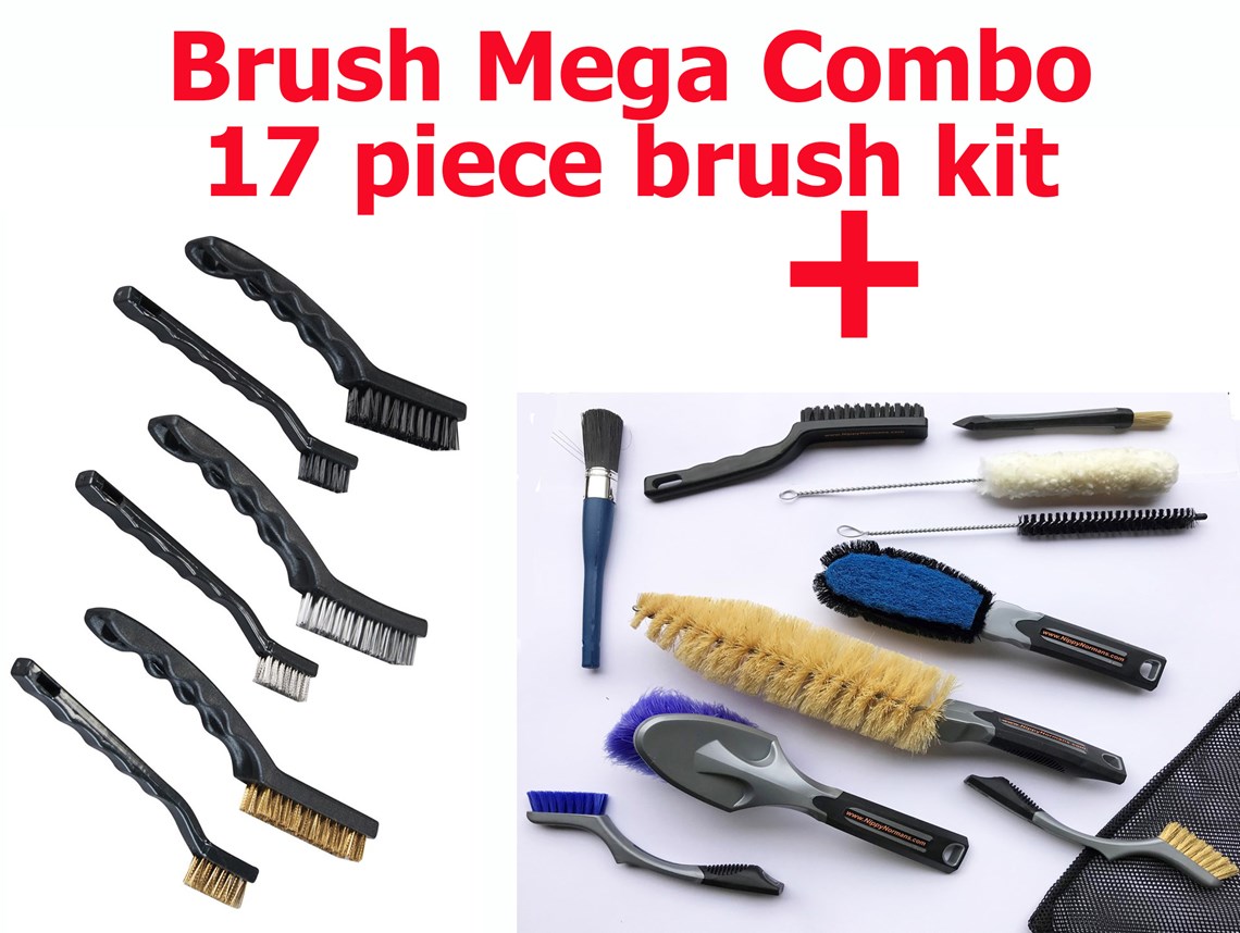 Nippy Normans Brush Mega Combo 11 piece brush kit and 6 piece engine