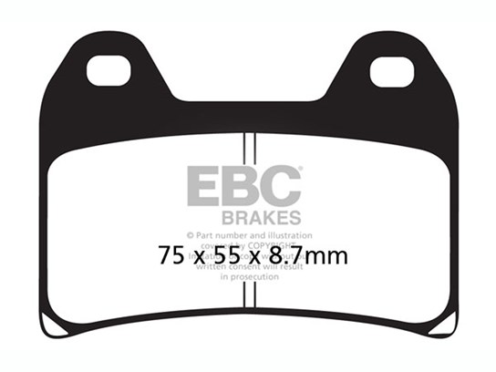 EBC disc pads for BMW (pair front or rear) F800GT/R/S/ST, R NINE T Pure/Scrambler/Racer/GS