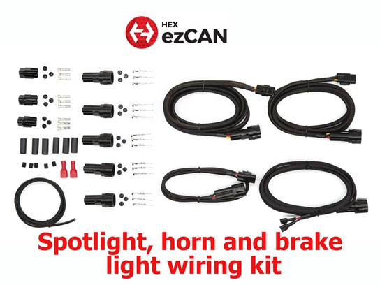 HEX spotlight, horn and brake light wiring kit