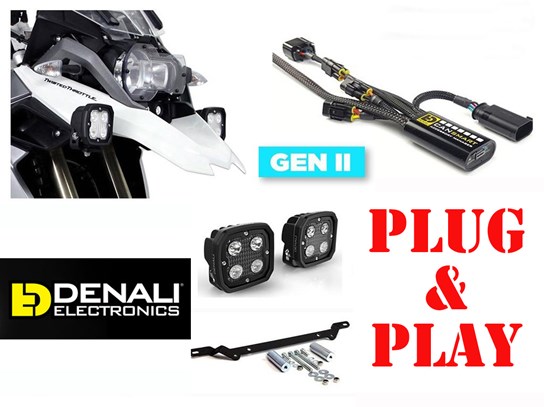 Denali Spotlights ONLY Gen II CanSmart D4 Kit - R1200GS LC, R1250GS