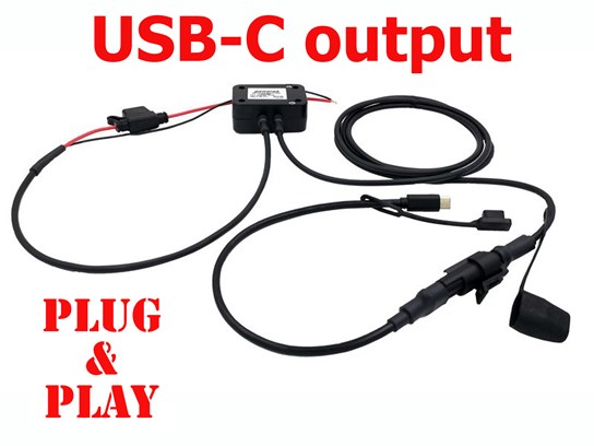 Battery connection harness to male USB-C plug (PLUG AND PLAY)