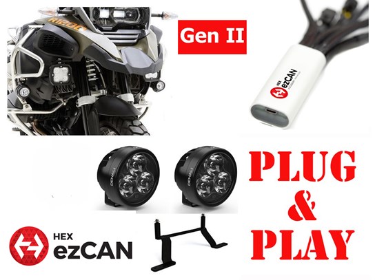 HEX Spotlights ONLY Gen II ezCAN D3 Kit - R1200Adventure LC