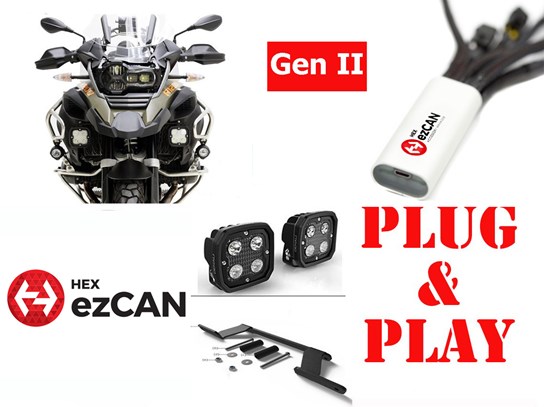 HEX Spotlights ONLY Gen II ezCAN D4 Kit - R1250 Adventure