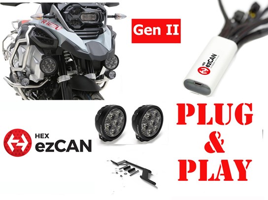 HEX Spotlights ONLY Gen II ezCAN D7 kit - R1250 Adventure