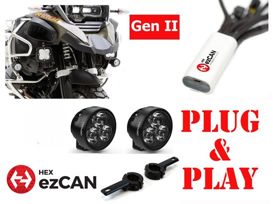HEX Spotlights ONLY Gen II ezCAN D3 Crash Bar Kit - R1200Adventure LC