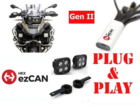 HEX Spotlights ONLY Gen II ezCAN D4 Crash Bar Kit - R1250 Adventure