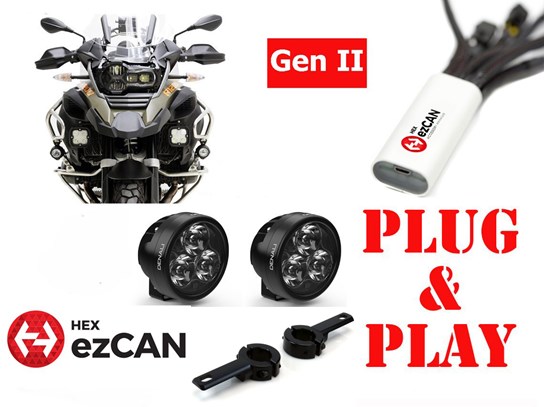 HEX Spotlights ONLY Gen II ezCAN D3 Crash Bar Kit- R1250 Adventure