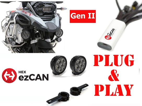 HEX Spotlights ONLY Gen II ezCAN D7 Crash Bar Kit - R1250 Adventure