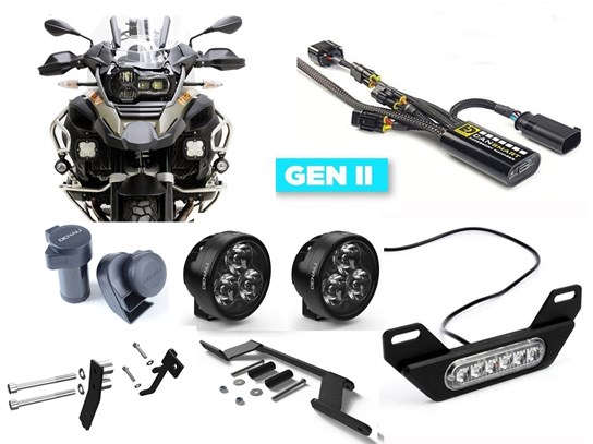 Denali Complete Gen II CanSmart D3 Kit (lighting, horn and rear light) R1250 Adventure (WITH adaptive headlight)