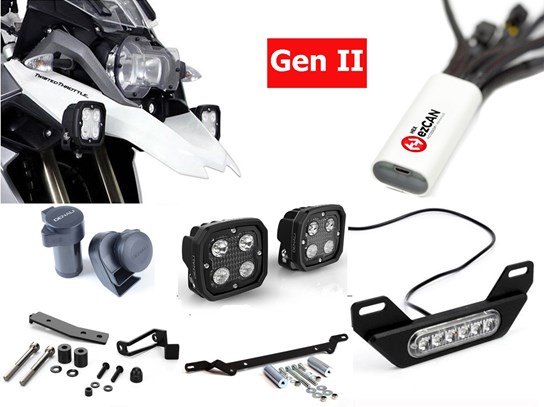 HEX Complete Gen II ezCAN D4 Kit (lighting, horn and rear light) R1250GS (NO adaptive headlight)