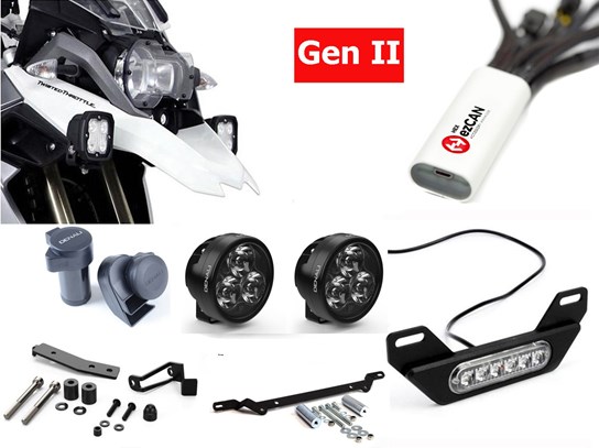 HEX Complete Gen II ezCAN D3 Kit (lighting, horn and rear light) R1250GS (NO adaptive headlight)