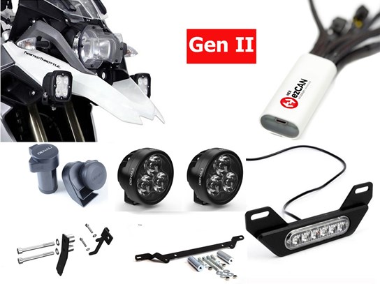 HEX Complete Gen II ezCAN D3 Kit (lighting, horn and rear light) R1250GS (WITH adaptive headlight)