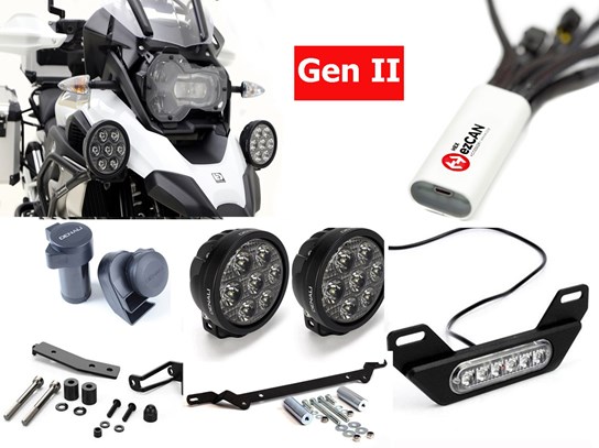 HEX Complete Gen II ezCAN D7 Kit (lighting, horn and rear light) R1250GS (NO adaptive headlight)