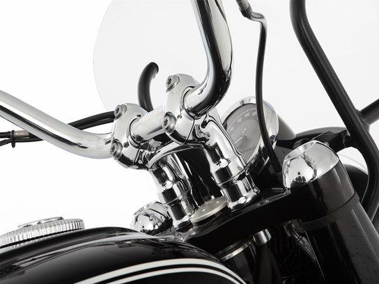 Wunderlich Handlebar Riser  25mm - chrome (with brake lines) R18, R18 Rochtane, R18 Classic