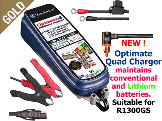 Optimate (by Wunderlich) Can Bus QUAD BMW Charger with FREE hook