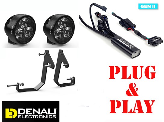 Denali CanSmart and Spotlights with SPOTLIGHT BRACKET MOUNT D3 kit R1300GS