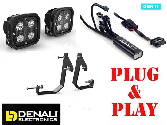 Denali CanSmart and Spotlights with SPOTLIGHT BRACKET MOUNT D4 kit R1300GS