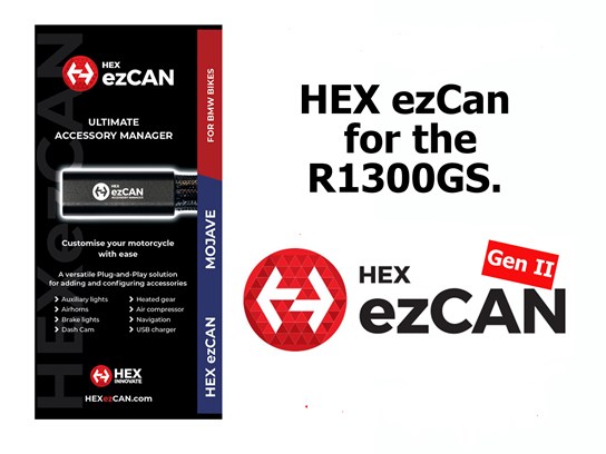 HEX GEN II ezCAN accessory manager R1300GS (FREE ADVENTURE SLEEVE INCLUDED)