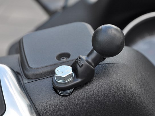 Ram mirror mount with 9mm hole