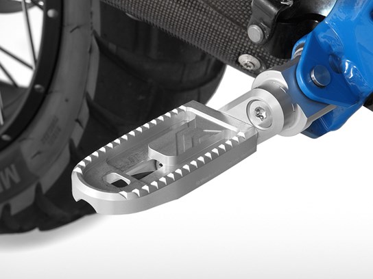 Wunderlich Vario adjustable footpeg system pair (50mm arms) R1200GS LC to 2016 and more SILVER