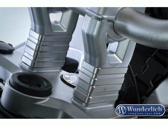 Wunderlich handlebar risers (40mm) R1200GS (08 to 2012), R1200Adv. (2008 to 2013) silver