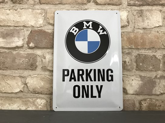 BMW Parking Only metal sign small (20cm x 30cm)