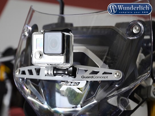 Wunderlich Go Pro Mount R1250R with the BMW sports screen