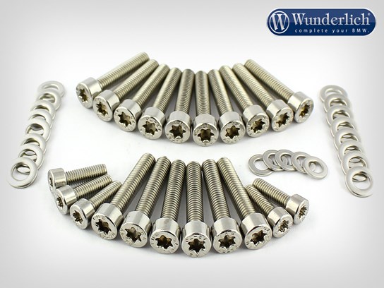 Wunderlich front engine cover Torx stainless steel bolt  kit (silver) R1200GS/Adv/R/RT (to 2013), all R NINE T family